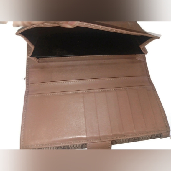 GUCCI GG PREOWNEDBEAUTIFULWALLET ,BEIGE AND BROWN